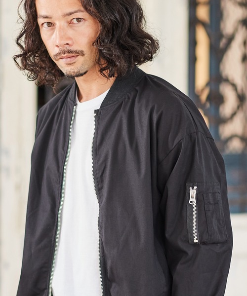 CAMBIO（カンビオ）の「mj8775-Stretch German Cloth MA-1 ジャケット