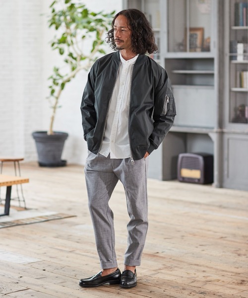 CAMBIO（カンビオ）の「mj8775-Stretch German Cloth MA-1 ジャケット