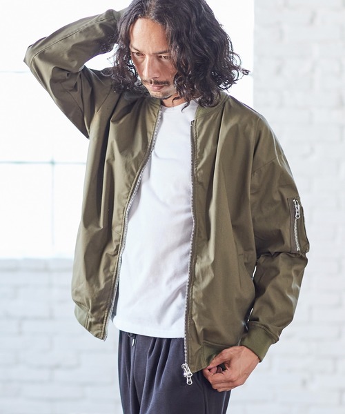 CAMBIO（カンビオ）の「mj8775-Stretch German Cloth MA-1 ジャケット