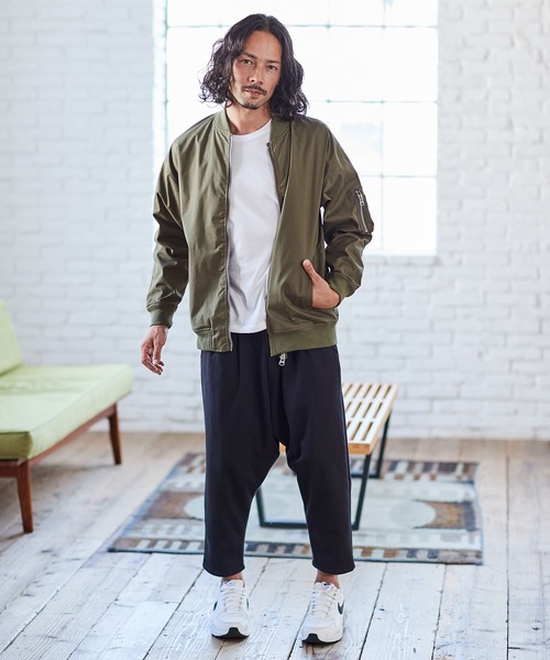 CAMBIO（カンビオ）の「mj8775-Stretch German Cloth MA-1 ジャケット