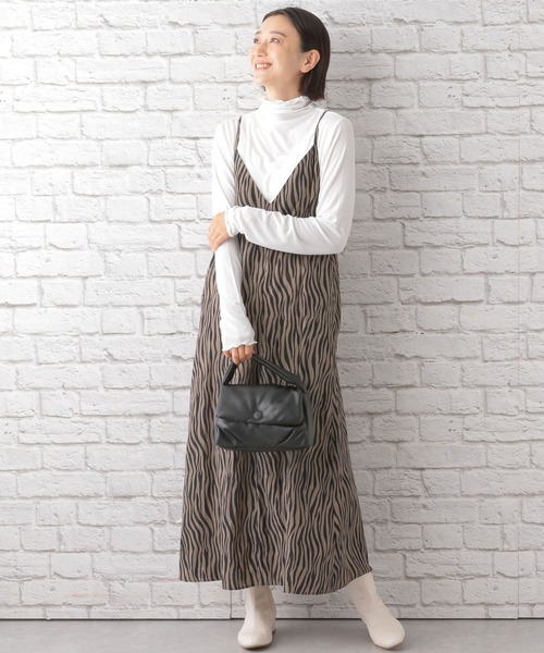 LEPSIM（レプシィム）の「プリントパターンキャミワンピース　123417（ワンピース・レディース・ブラック/ブラウン・FREE）」の14枚目の写真