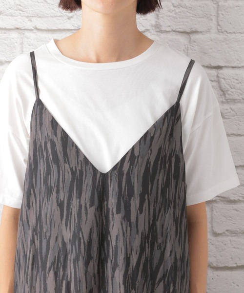 LEPSIM（レプシィム）の「プリントパターンキャミワンピース　123417（ワンピース・レディース・ブラック/ブラウン・FREE）」の10枚目の写真