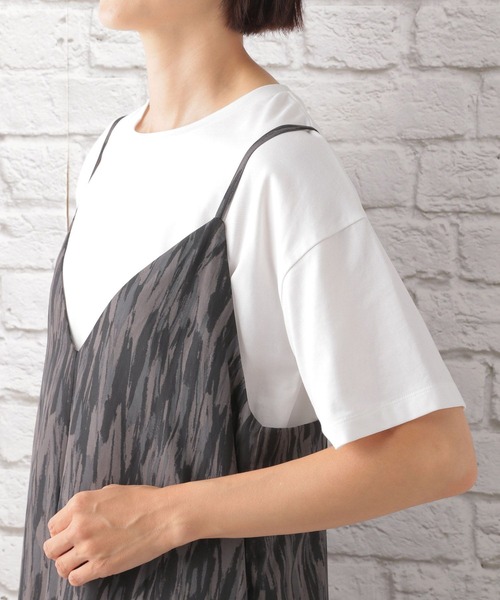 LEPSIM（レプシィム）の「プリントパターンキャミワンピース　123417（ワンピース・レディース・ブラック/ブラウン・FREE）」の6枚目の写真