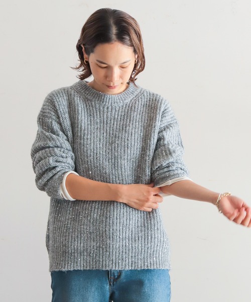 【kana】ノンブルアンペール スパンコール ニット NOMBRE IMPAIR（ノンブルアンペール）の「スパンコール引き揃え