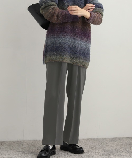 URBAN RESEARCH DOORS（アーバンリサーチドアーズ）の「ライトダブルクロスイージーパンツ（その他パンツ・レディース・チャコールグレー/オレンジ・SMALL/MEDIUM）」の2枚目の写真