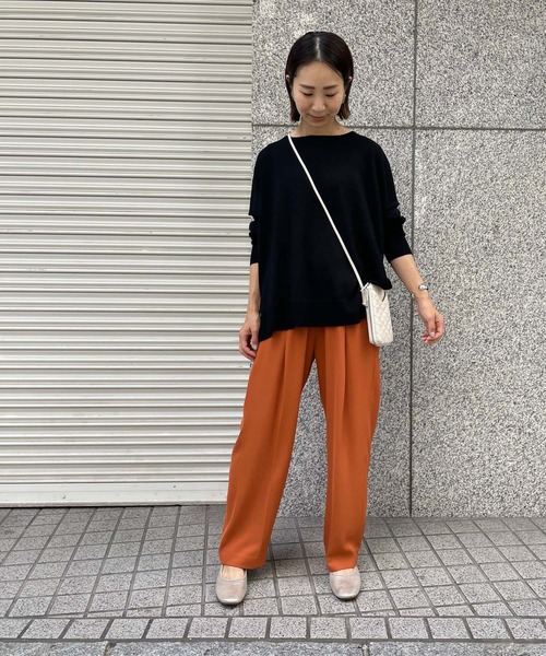 URBAN RESEARCH DOORS（アーバンリサーチドアーズ）の「ライトダブルクロスイージーパンツ（その他パンツ・レディース・チャコールグレー/オレンジ・SMALL/MEDIUM）」の3枚目の写真