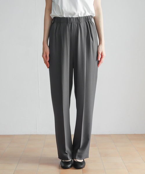 URBAN RESEARCH DOORS（アーバンリサーチドアーズ）の「ライトダブルクロスイージーパンツ（その他パンツ・レディース・チャコールグレー/オレンジ・SMALL/MEDIUM）」の4枚目の写真