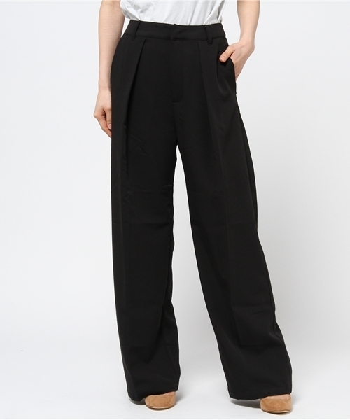 CIAOPANIC（チャオパニック）の「【Ciaopanic】　BigワイドタックPT（その他パンツ・レディース・グレー/ピンクベージュ/ブラック・FREE）」の2枚目の写真