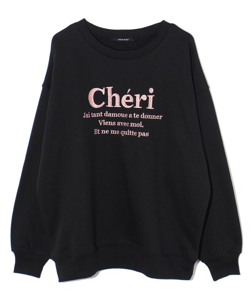 one way（ワンウェイ）の「cheri刺繍ロゴスウェット（スウェット