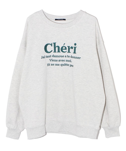 one way（ワンウェイ）の「cheri刺繍ロゴスウェット（スウェット・レディース・ライトベージュ/ブラック/ホワイト/ライトグレー・FREE）」の21枚目の写真