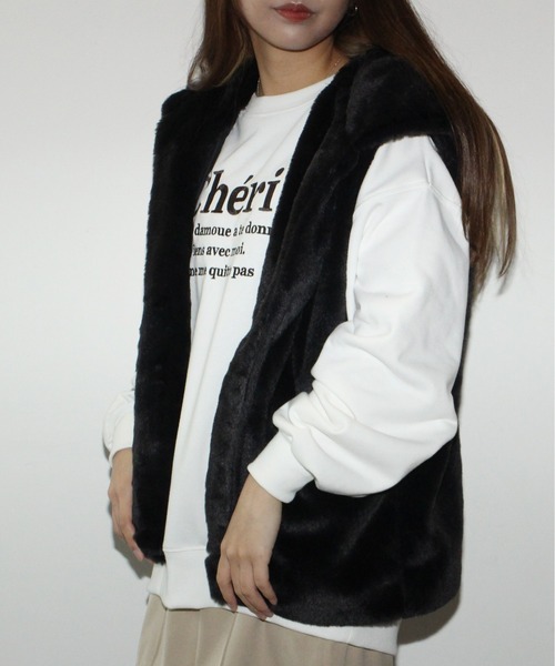 one way（ワンウェイ）の「cheri刺繍ロゴスウェット（スウェット・レディース・ライトベージュ/ブラック/ホワイト/ライトグレー・FREE）」の19枚目の写真