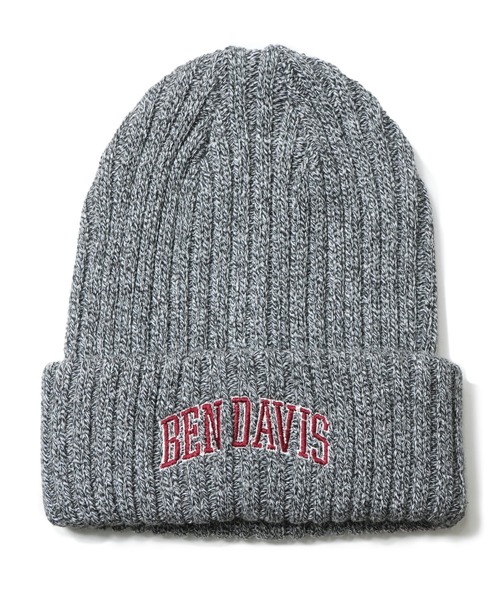 BEN DAVIS（ベンデイビス）の「《BEN DAVIS》COLLEGE KNIT CAP（ニットキャップ/ビーニー・レディース・ブラック×レッド/ネイビー/オフホワイト/ブラック×グリーン/ブラック×ホワイト/ヘザーグレー/ブラック×イエロー/ワインレッド/ダークグリーン/モカ/ブラック系その他・FREE）」の4枚目の写真