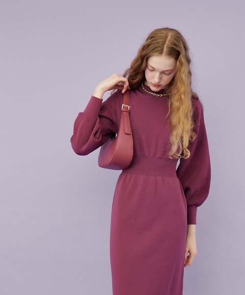 natural couture(ナチュラルクチュール)の「2022AWアイテム/丸みのあるシルエットがかわいい ワンハンドルハーフラウンドバッグ(ショルダーバッグ・レディース・ベージュ/ピンク/ブラック/グリーン・FREE)」の11枚目の写真