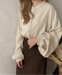 apres jour clair | 【apres jour clair】袖ボリュームバンドカラーシャツ【ZOZOTOWN限定アイテム】(シャツ/ブラウス)