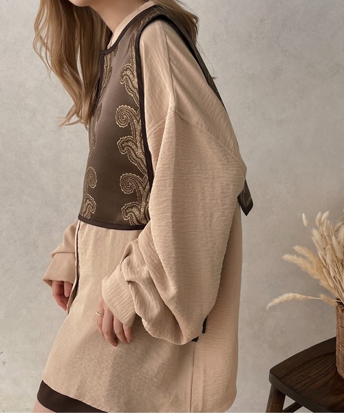 apres jour clair（アプレジュールクレア）の「【apres jour clair】袖ボリュームバンドカラーシャツ【ZOZOTOWN限定アイテム】（シャツ/ブラウス・レディース・アイボリー/ブラウン系その他/オフホワイト/ベージュ・フリー/X-LARGE）」の22枚目の写真