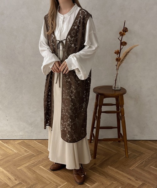 apres jour clair（アプレジュールクレア）の「【apres jour clair】袖ボリュームバンドカラーシャツ【ZOZOTOWN限定アイテム】（シャツ/ブラウス・レディース・アイボリー/ブラウン系その他/オフホワイト/ベージュ・フリー/X-LARGE）」の14枚目の写真