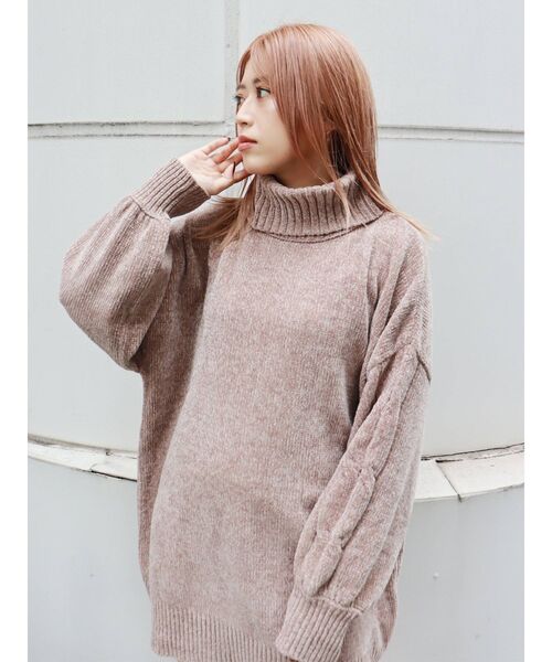 MURUA（ムルーア）の「モールオーバーニットワンピース（ワンピース・レディース・ブラック/カーキ/モカ・FREE）」の11枚目の写真