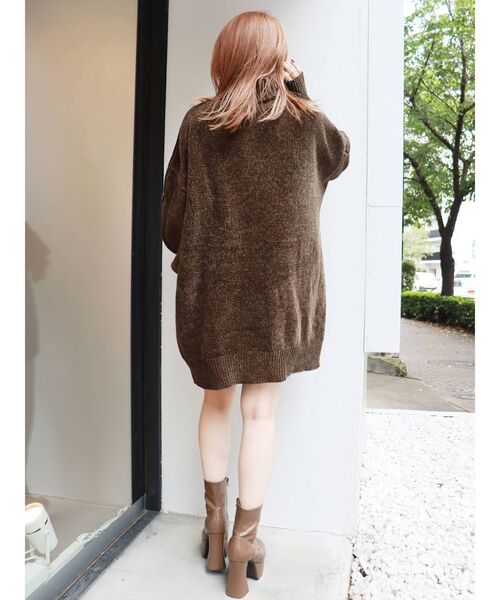 MURUA（ムルーア）の「モールオーバーニットワンピース（ワンピース・レディース・ブラック/カーキ/モカ・FREE）」の18枚目の写真