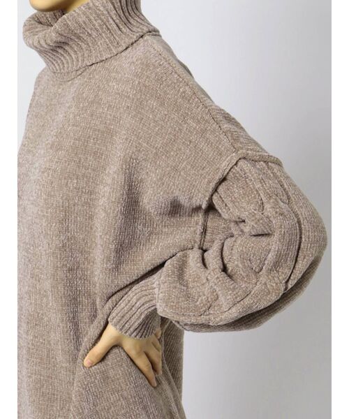 MURUA（ムルーア）の「モールオーバーニットワンピース（ワンピース・レディース・ブラック/カーキ/モカ・FREE）」の6枚目の写真