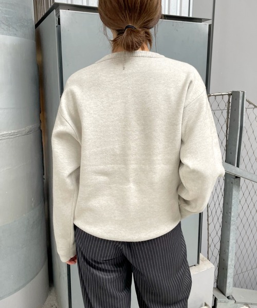 WHO'S WHO gallery（フーズフーギャラリー）の「シャーロットジャガードニット（ニット/セーター・レディース・チャコールグレー/ライトグレー/パープル/ライトグレー系/パープル系/グレー系・FREE/LARGE）」の13枚目の写真