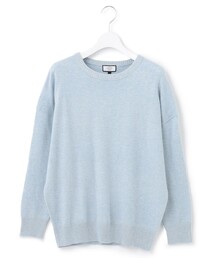 【WOMEN】オーバーサイズクルーネック ニット