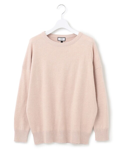 J.PRESS YORK STREET(ジェイプレスヨークストリート)の「【WOMEN】オーバーサイズクルーネック ニット(ニット/セーター・レディース・ブラック系1/ライトグレー系/ベージュ系/サックスブルー系/ピンク系・F)」の5枚目の写真