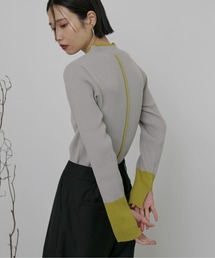 feepur | 【ハンドウォッシャブル】バイカラースリットリブニット(ニット/セーター)