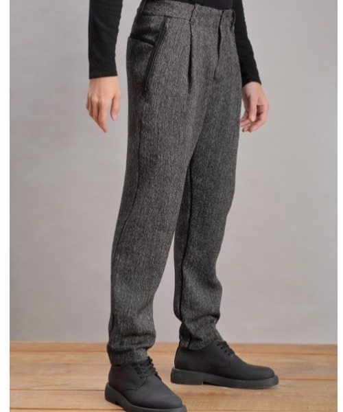 TRANSIT（トランジット）の「TRANSIT/トランジット/ヘリンボーンパンツ（その他パンツ・メンズ・グレー・S/M）」の3枚目の写真