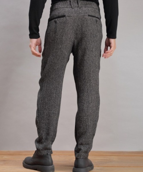 TRANSIT（トランジット）の「TRANSIT/トランジット/ヘリンボーンパンツ（その他パンツ・メンズ・グレー・S/M）」の4枚目の写真