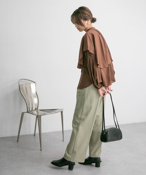 KBF（ケイビーエフ）の「ロングショルダーソフトBAG（ショルダーバッグ・レディース・ブラック/オフホワイト・ONE）」の5枚目の写真