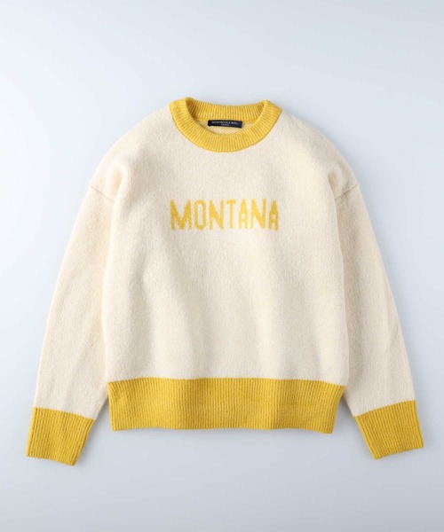 HONEYSUCKLE ROSE（ハニーサックルローズ）の「【HONEYSUCKLE ROSE】ロゴニットプルオーバー（ニット/セーター・レディース・パープル/オフホワイト/グリーン・L/M）」の14枚目の写真