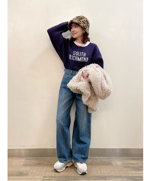 HONEYSUCKLE ROSE（ハニーサックルローズ）の「【HONEYSUCKLE ROSE】ロゴニットプルオーバー（ニット/セーター・レディース・パープル/オフホワイト/グリーン・L/M）」の20枚目の写真