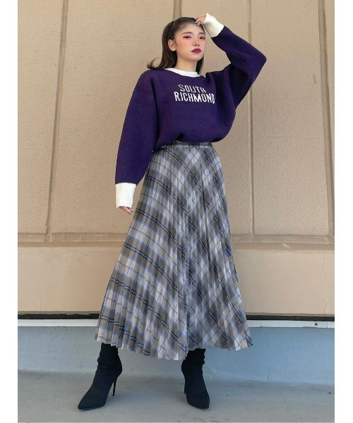 HONEYSUCKLE ROSE（ハニーサックルローズ）の「【HONEYSUCKLE ROSE】ロゴニットプルオーバー（ニット/セーター・レディース・パープル/オフホワイト/グリーン・L/M）」の17枚目の写真