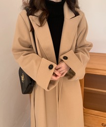 バックスリットオーバーサイズロングチェスターコート