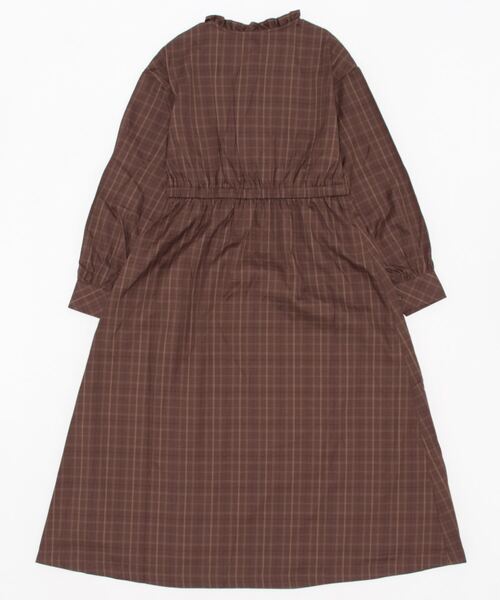 ehka sopo（エヘカソポ）の「フリル襟チェックワンピース（ワンピース・レディース・ブラック/ブラウン/グリーン・ﾌﾘ-）」の4枚目の写真