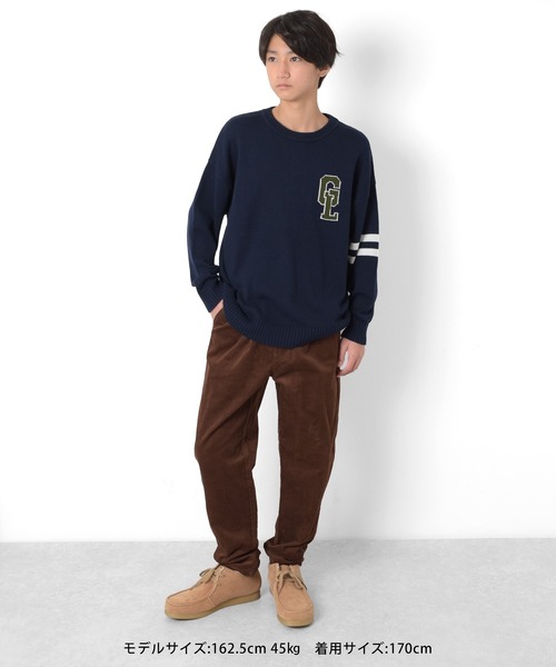 GLAZOS（グラソス）の「[ワイドテーパード]コーデュロイ・テーパードパンツ【セットアップ対応】（その他パンツ・キッズ・エンジ/ネイビー/ブラウン・140cm/170cm/150cm/160cm）」の14枚目の写真