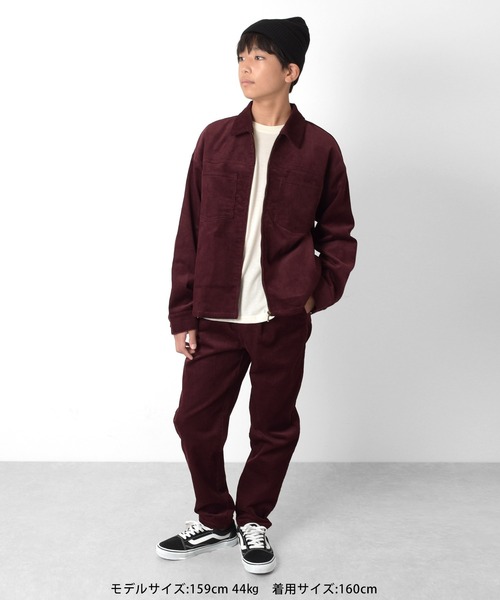 GLAZOS（グラソス）の「[ワイドテーパード]コーデュロイ・テーパードパンツ【セットアップ対応】（その他パンツ・キッズ・エンジ/ネイビー/ブラウン・140cm/170cm/150cm/160cm）」の10枚目の写真