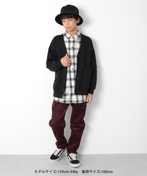 GLAZOS（グラソス）の「[ワイドテーパード]コーデュロイ・テーパードパンツ【セットアップ対応】（その他パンツ・キッズ・エンジ/ネイビー/ブラウン・140cm/170cm/150cm/160cm）」の18枚目の写真