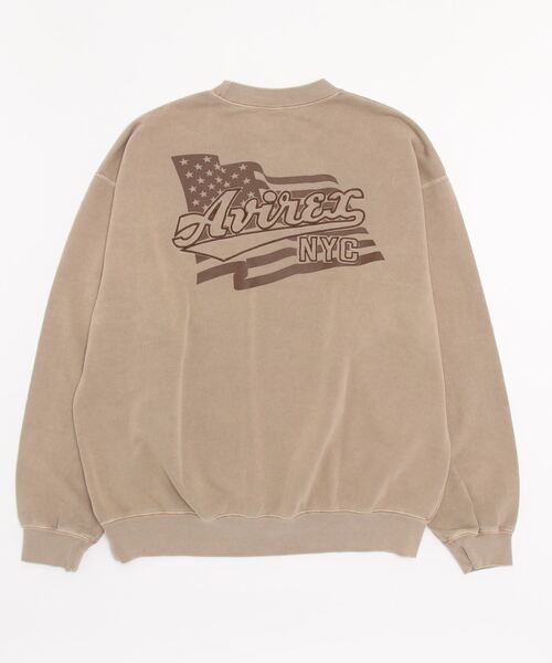 AVIREX(アヴィレックス)の「【WEB&DEPOT限定】PIGMENT DYED CREW NECK SWEAT / ピグメント ダイ クルーネック スウェット / AVIREX / アヴィレックス(スウェット・レディース・レッド/グリーン/ベージュ/チャコール・L/M/XL/XXL)」の7枚目の写真