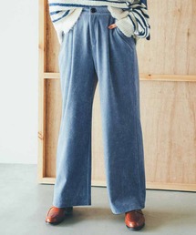 ＩＥＤＩＴ　カットソーコーデュロイで快適　きれい見えシルエットのワイドパンツ