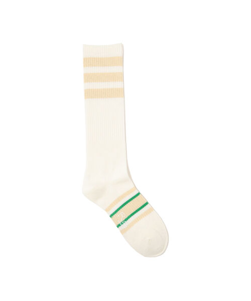 Ray BEAMS(レイビームス)の「Ray BEAMS / ライン ソックス(ソックス/靴下・レディース・オフホワイト/ブラック・ONE SIZE)」の1枚目の写真