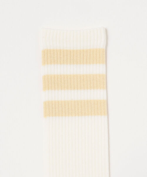 Ray BEAMS(レイビームス)の「Ray BEAMS / ライン ソックス(ソックス/靴下・レディース・オフホワイト/ブラック・ONE SIZE)」の5枚目の写真