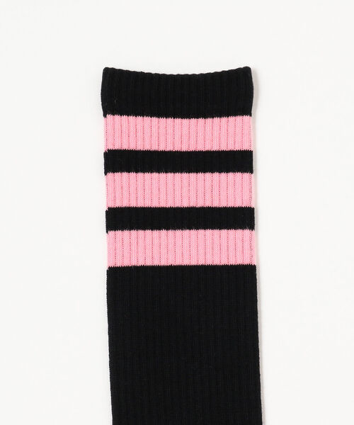 Ray BEAMS(レイビームス)の「Ray BEAMS / ライン ソックス(ソックス/靴下・レディース・オフホワイト/ブラック・ONE SIZE)」の4枚目の写真