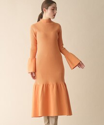 OPAQUE.CLIP | フレアデザインリブニットワンピース(ワンピース)