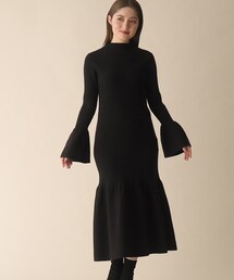 OPAQUE.CLIP | フレアデザインリブニットワンピース(ワンピース)