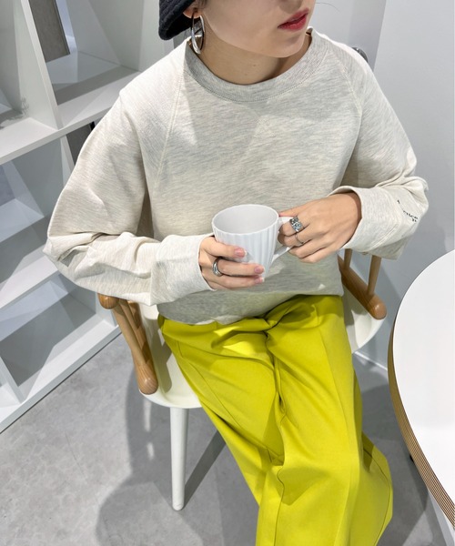 feepur(フェピュール)の「ミニ裏毛刺繍ショートスウェット(スウェット・レディース・オートミール/ホワイト/ピンク/ブラック/ブルー・MEDIUM)」の12枚目の写真