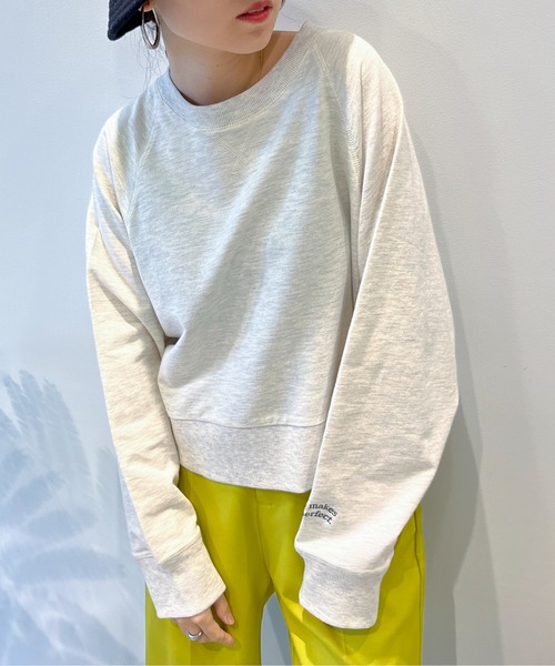 feepur(フェピュール)の「ミニ裏毛刺繍ショートスウェット(スウェット・レディース・オートミール/ホワイト/ピンク/ブラック/ブルー・MEDIUM)」の13枚目の写真