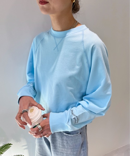 feepur(フェピュール)の「ミニ裏毛刺繍ショートスウェット(スウェット・レディース・オートミール/ホワイト/ピンク/ブラック/ブルー・MEDIUM)」の20枚目の写真