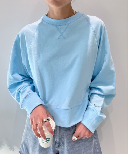 feepur(フェピュール)の「ミニ裏毛刺繍ショートスウェット(スウェット・レディース・オートミール/ホワイト/ピンク/ブラック/ブルー・MEDIUM)」の21枚目の写真