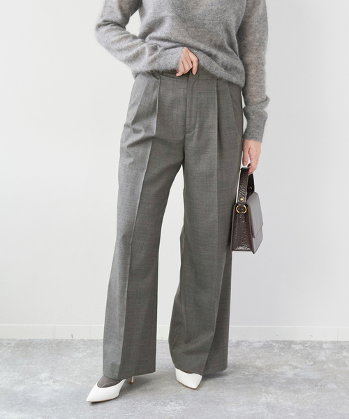 plage（プラージュ）の「les Tendre masculine スラックス（スラックス・レディース・チャコールグレー/ベージュ・34/36/38）」の2枚目の写真